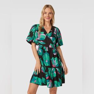 YAS flower print Wrap Dress for women